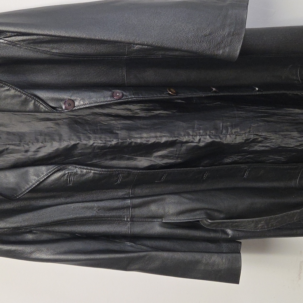 Marc Mattis Genuine Black Leather Coat